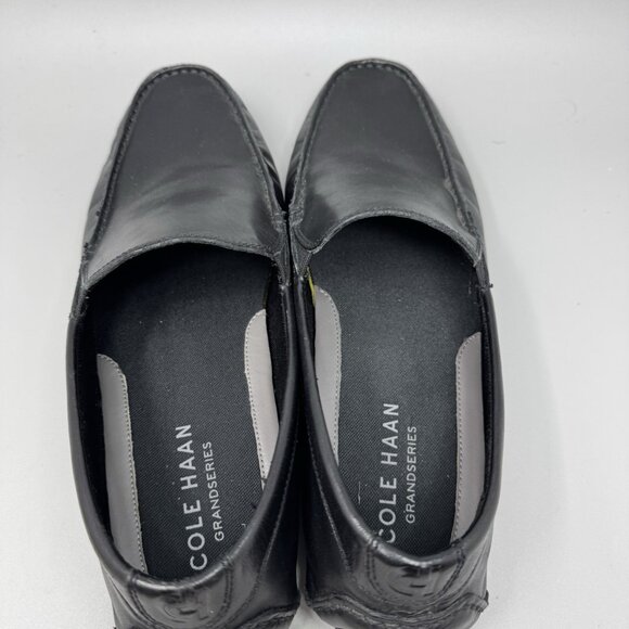 Cole Haan Grand+ Venetian Drivers Leather Driving Loafer Size 10.5 Black Shoe
